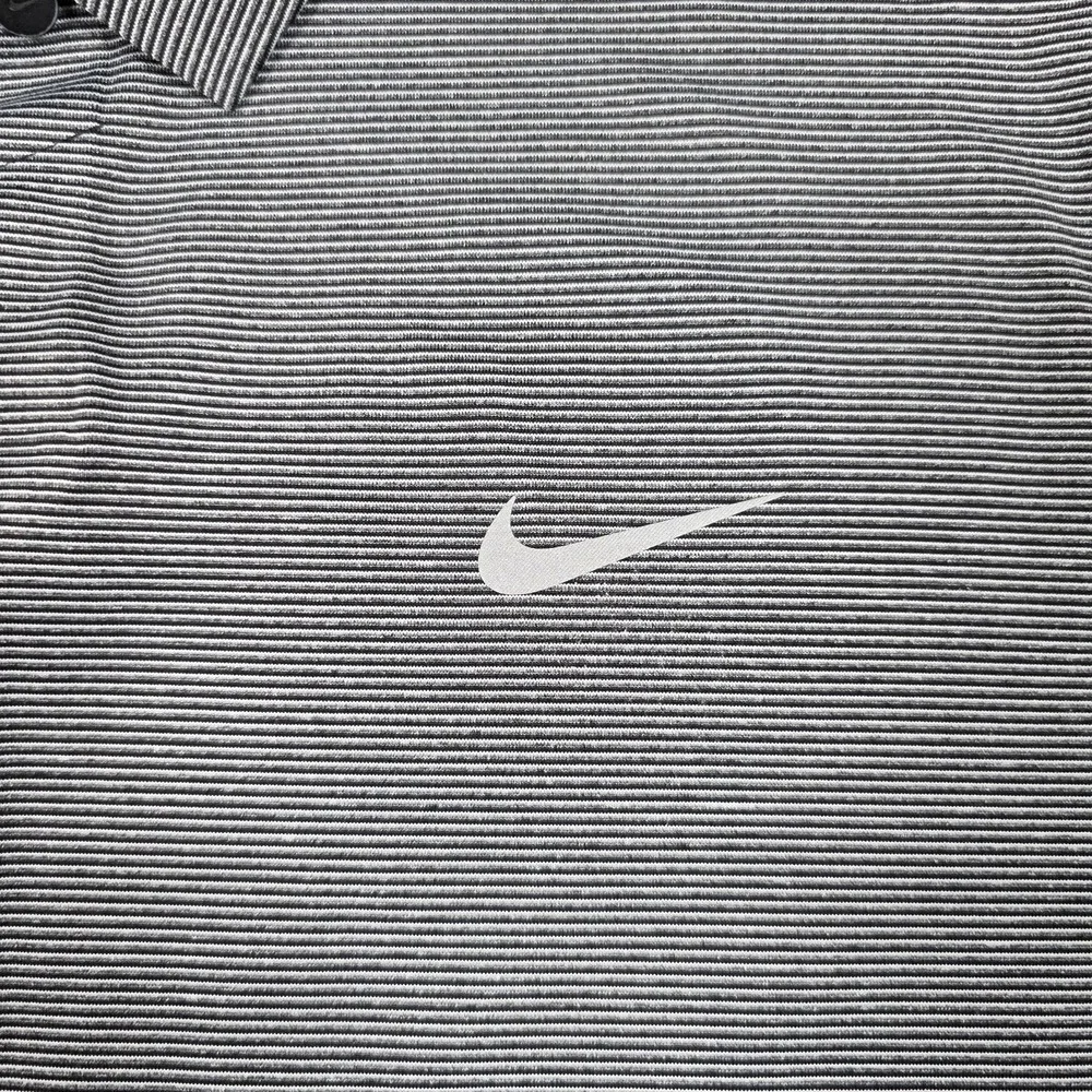 Nike Tiger Woods Collection TW Control Stripe Polo Mens M Gray 648719-010 Golf